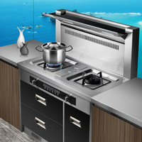 頓好 W90-2集成灶 側(cè)吸式集成環(huán)保灶 油煙機(jī)燃?xì)庠钕竟裉籽b 尊享型-900三門 人工煤氣